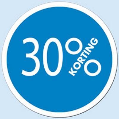 Raambiljet cirkel 30 % kleur blauw