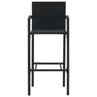 Barkrukken 4 st poly rattan zwart - thumbnail