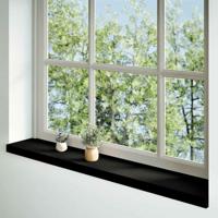 Vensterbanken 2 st 120x20x2 cm massief eikenhout donkerbruin - thumbnail