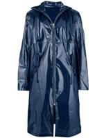 Helmut Lang framed long windbreaker - Blue - thumbnail