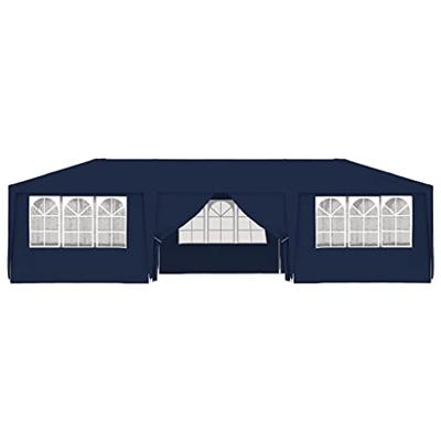 Partytent met zijwanden professioneel 90 g/m² 4x9 m blauw - thumbnail