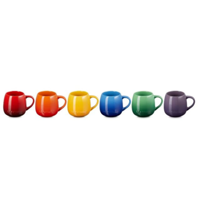LE CREUSET - San Francisco - Mok Coupe 0,32l New Rainbow 6-dlg LE CREUSET - San Francisco - Mok Coupe 0,32l New Rainbow 6-dlg