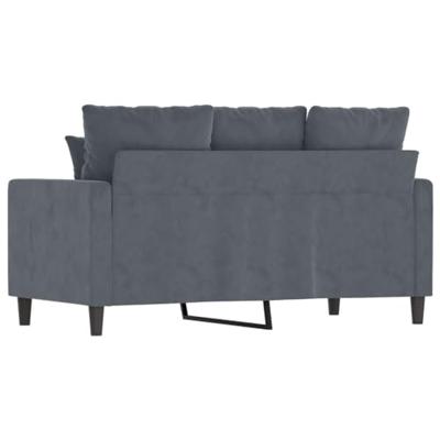 Tweezitsbank 120 cm fluweel donkergrijs