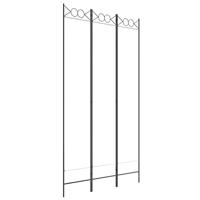 Kamerscherm met 3 panelen 120x220 cm stof wit - thumbnail