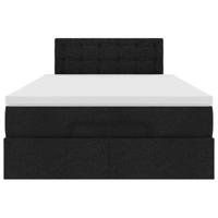 Bed met matras 120x200 cm stof zwart - thumbnail