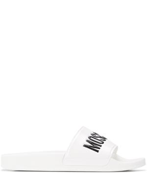 Moschino logo detail slides - White