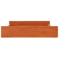 Bedlades 2 st massief grenenhout wasbruin - thumbnail