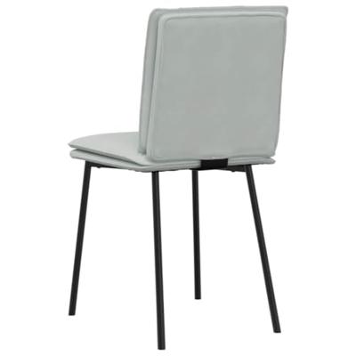 Eetkamerstoelen 6 st fluweel lichtgrijs