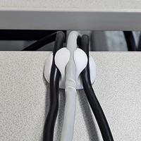 Kabelmanagement | Kabelclip | Vergrendeld | 4 Stuks | Maximale kabeldikte: 5 mm | TPE | Wit - thumbnail