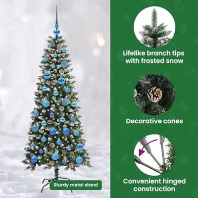 VidaXL Kunstkerstboom met 150 led groen 150 cm pvc en plastic en staal