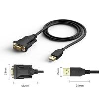 TECHly USB/seriële aansluitkabel 1,50 m IDATA-USB2-SER-1A zwart [1x USB 2.0-stekker A - 1x RS232-stekker) - thumbnail