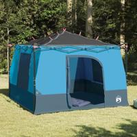 VidaXL Binnentent met dak met opslag blauw 290 x 288 x 234 cm taft - thumbnail