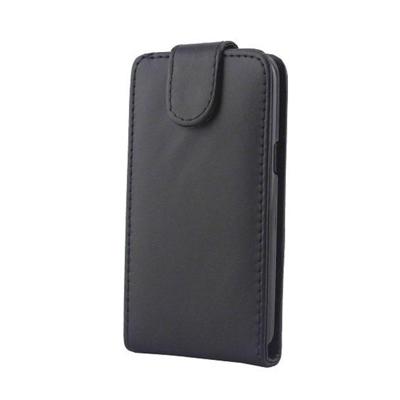 Samsung Galaxy Core LTE vertikaal PU leren Flip Hoesje met magnetische sluiting (zwart)