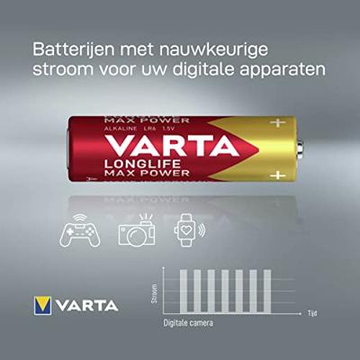 Varta Longlife Max Power AA 8-pack Batterijen