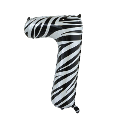 Folieballon Cijfer 7 Zebra (86cm)