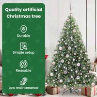 VidaXL Kunstkerstboom met 300 led met standaard groen 180 cm pe en pvc - thumbnail