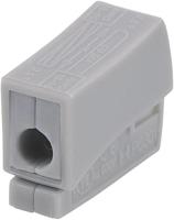 TRU COMPONENTS Lampklem Flexibel: 0.5-2.5 mm² Massief: 0.5-2.5 mm² Aantal polen: 2 Grijs 1 stuk(s) - thumbnail