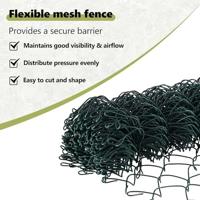 VidaXL Hek met paal groen 1,2 x 10 m staal en pvc - thumbnail