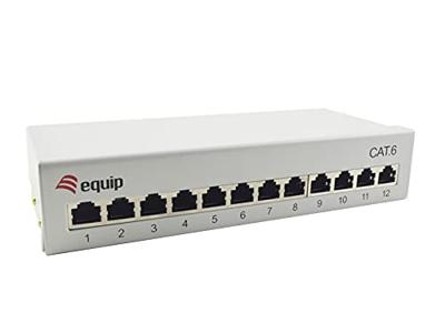 Equip 227363 12-Port CAT.6 Desktop-PATCHPANEEL, LICHTGRIJS