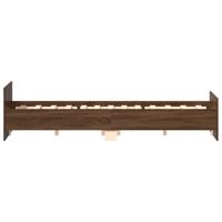 Bedframe hoofd- en voeteneinde bruin eikenkleur 140x190 cm - thumbnail