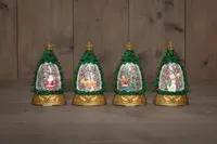 Anna&apos;s Collection LED glitterwater boom 15,5 x 9cm, warm wit - thumbnail