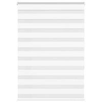 VidaXL Zebra rolgordijn 105x150 cm stofbreedte 100,9cm polyester wit - thumbnail