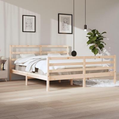 Bedframe massief grenenhout 200x200 cm
