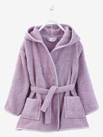 Kinderbadjas met capuchon parme - thumbnail