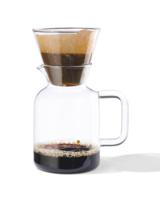 HEMA Koffiekan met filter Koffiebinkie glas 600ml - thumbnail