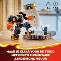 LEGO 71806 NINJAGO Cole's elementaire robot van de aarde, speelgoed met 2 personages, waaronder een Cole minifiguur, Ninja cadeau - thumbnail