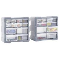 Organisers met 12 lades 2 st 26,5x16x26 cm - thumbnail