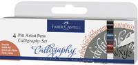 Faber Castell FC-167504 Tekenstift Faber-Castell Pitt Artist Pen Kalligrafieset Van 4st - thumbnail
