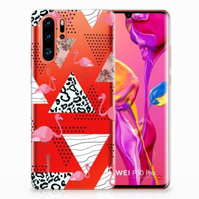 Huawei P30 Pro | TPU Hoesje | Flamingo Triangle