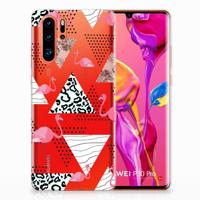 Huawei P30 Pro | TPU Hoesje | Flamingo Triangle - thumbnail