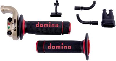 Domino gasdraaigreep armatuur "kre03". throttle grips alu go 2-pull w.rubber a0