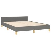 Bedframe zonder matras stof donkergrijs 140x200 cm - thumbnail