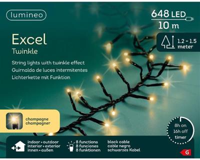 Lumineo Excel twinkel 648 led champagne Lumineo Excel twinkel 648 led champagne