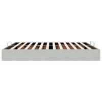 Ottoman bedframe zonder matras 180x200 cm fluweel lichtgrijs - thumbnail