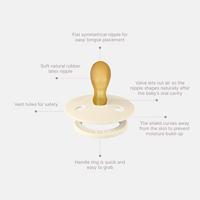 Bibs Fopspeen 0-6 Maanden Symmetrical Vanilla/Pine - thumbnail