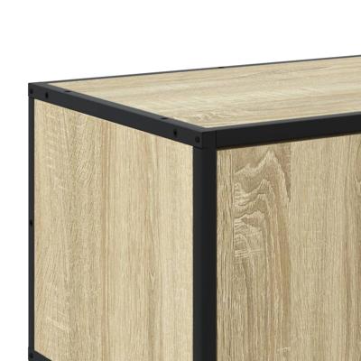 Tv-meubel 210x35x41 cm bewerkt hout sonoma eikenkleurig