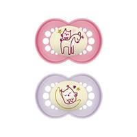 Mam Original Night Fopspeen 6-16m Pink 2 Stuks - thumbnail