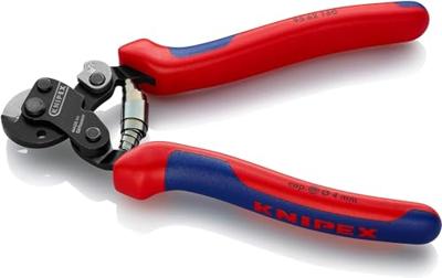 Knipex Staalkabelschaar | lengte 160 mm | gepolijst | meercomponenten mantels | 1 stuk - 95 62 160 - 95 62 160 - thumbnail
