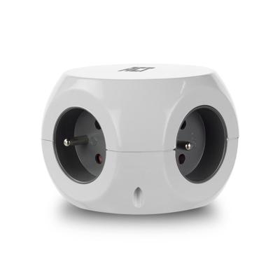 ACT Vierkante stekkerdoos (PDU) met 3 sockets type E, 3 USB-A poorten, 1,5m, wit