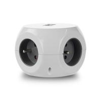 ACT Connectivity Stekkerdoos cube met 3 stopcontacten, USB-A-poorten, 1,5m (België) - thumbnail