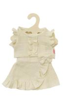 Heless Wikkelrok met top ecru (28-35cm) - thumbnail