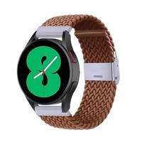 By Qubix - Compatible met Garmin Forerunner 55/245 / 645 - Braided nylon bandje - Bruin - Compatible Garmin bandje - Bandbreedte: 20mm - thumbnail