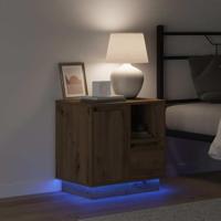 Nachtkastje met lade artisanaal eikenkleurig 50 x 34.5 x 50 cm. - thumbnail