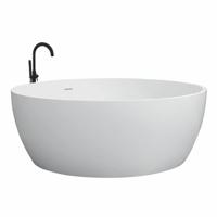 Rond Vrijstaand Bad Best Design Cirkel 153 cm Solid Surface Mat Wit - thumbnail