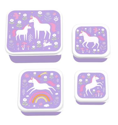 Set van 4 lunchboxen voor meisjes EEN LITTLE LOVELY COMPANY lavendel - thumbnail