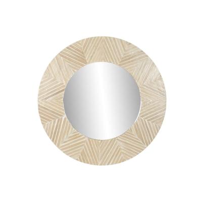 Wandspiegel Home ESPRIT Wit Bruin Mozaïek Tropisch 100 x 4 x 100 cm Wandspiegel Home ESPRIT Wit Bruin Mozaïek Tropisch 100 x 4 x 100 cm